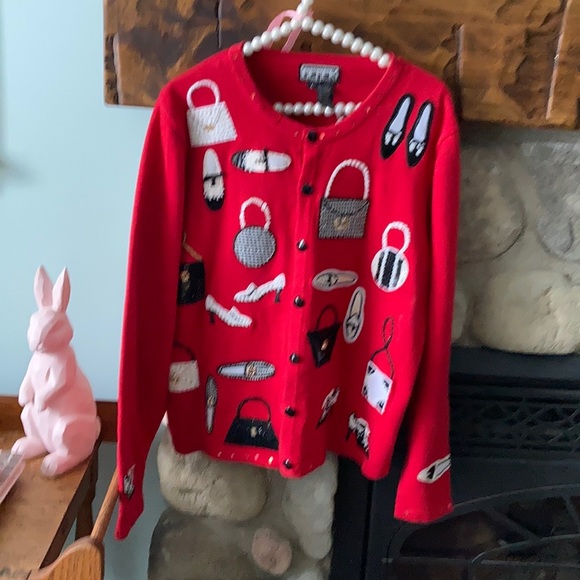 Vintage sequinned cardigan the collective works of Berek by Takako Sakon - Picture 1 of 15